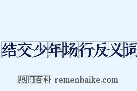结交少年场行反义词是什么意思的图片